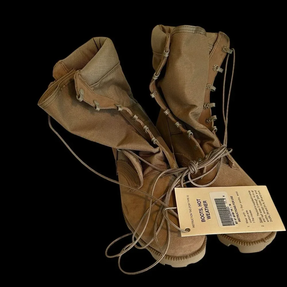 RO Search Combat Boots Size 11.5N Hot Weather Desert Tan Military New With Tag